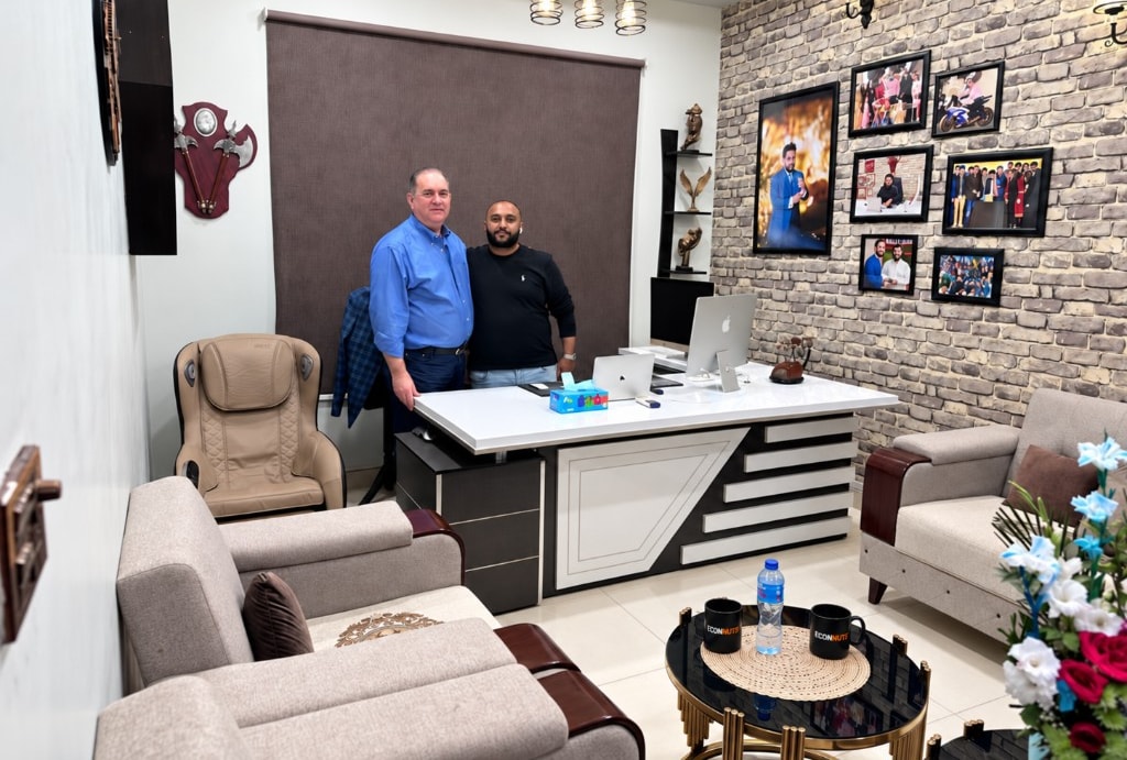 USA clients visiting the ECOMHUTSY office with founder Muhammad Zain Shoukat